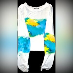 Tie-dye crop sweatshirt